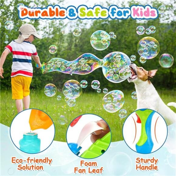 Bubble Machine Bubble Guns for Kids & Toddlers, Bubble Blower with Bubble Wand - Picture 4 of 6